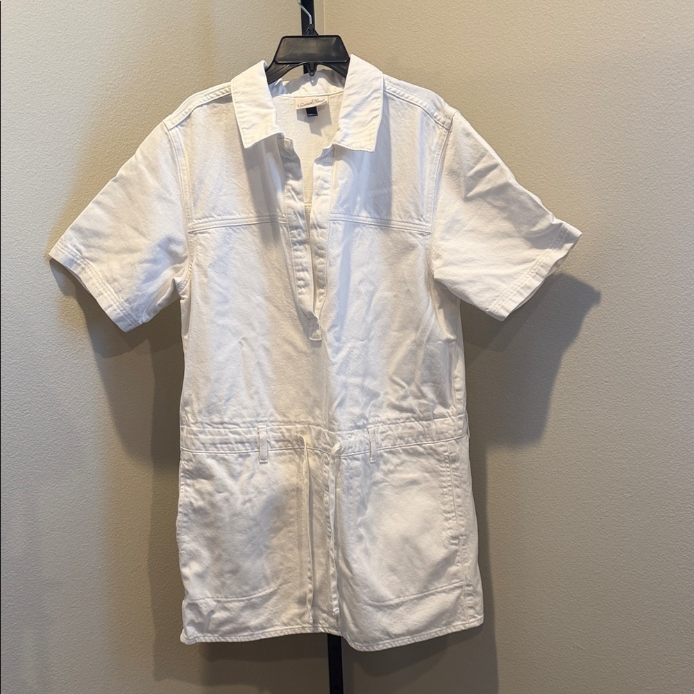 Universal Thread White jean dress with draw string NWOT